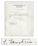 Albert Einstein WWII-Dated Typed Letter Signed